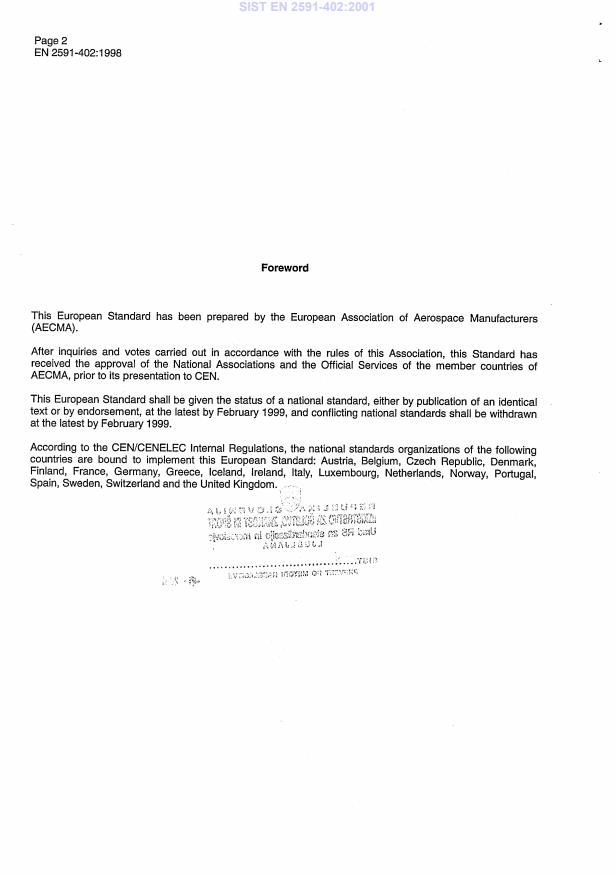 EN 2591-402:1998 EN 2591-402:2001 - Page 4 preview