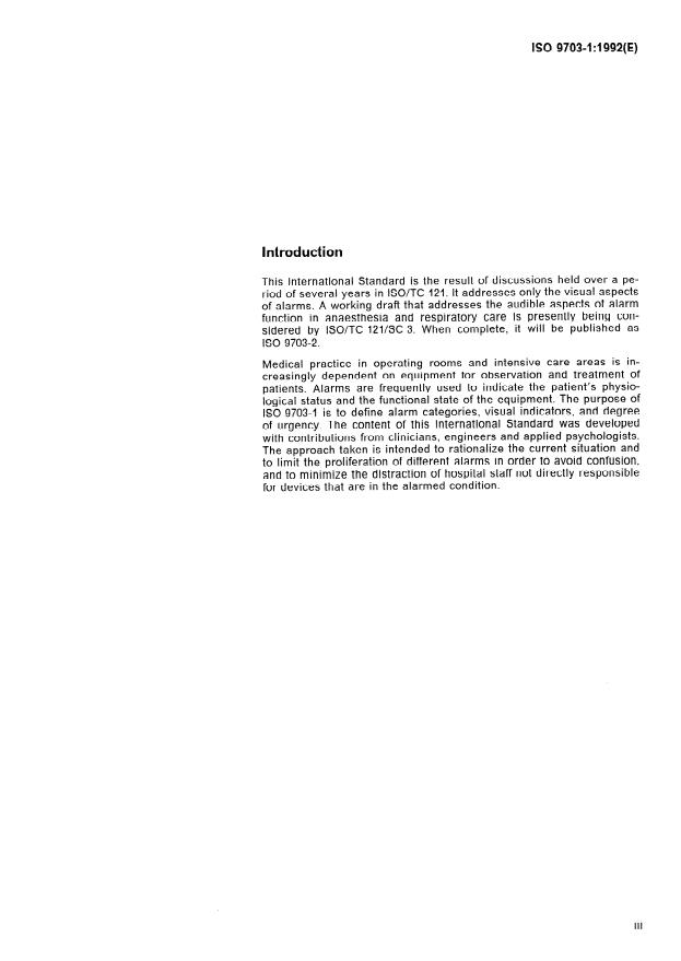 ISO 9703-1:1992 - Anaesthesia and respiratory care alarm signals
