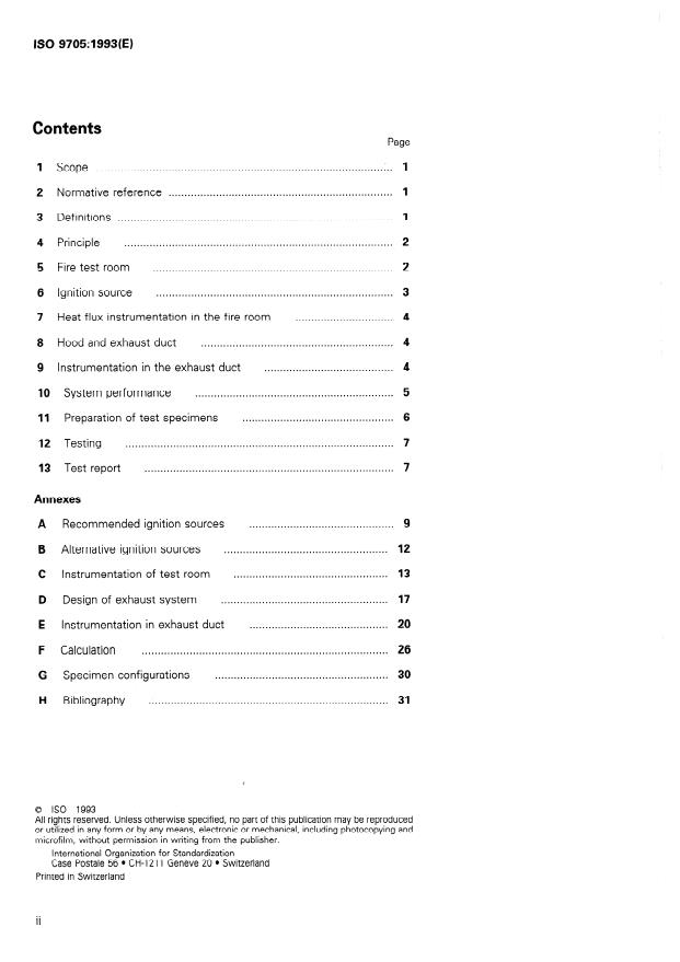 ISO 9705:1993 ISO 9705:1993 - Fire tests -- Full-scale room test for surface products - Page 2 preview
