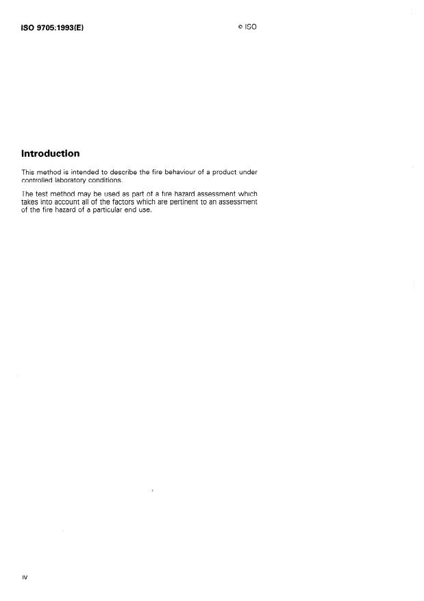 ISO 9705:1993 ISO 9705:1993 - Fire tests -- Full-scale room test for surface products - Page 4 preview