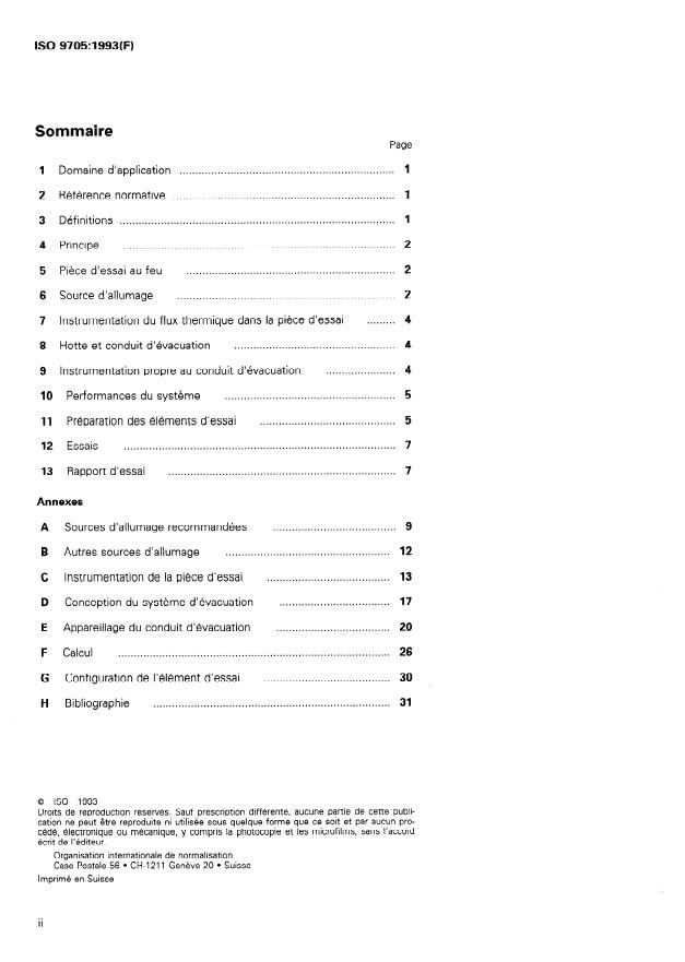 ISO 9705:1993 ISO 9705:1993 - Essais au feu -- Essai dans une piece en vraie grandeur pour les produits de surface - Page 2 preview
