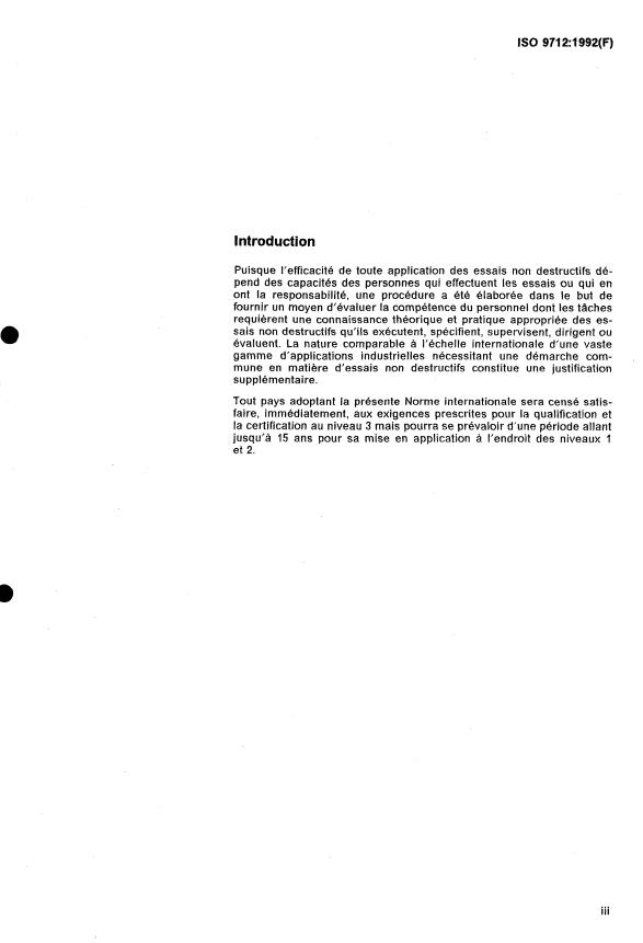 ISO 9712:1992 - Non-destructive testing -- Qualification and certification of personnel
