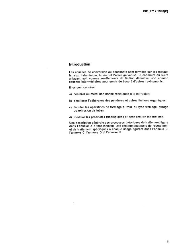 ISO 9717:1990 - Couches de conversion au phosphate sur métaux -- Méthode de spécification des caractéristiques