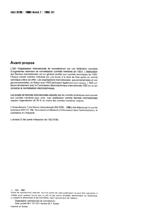 ISO 9735:1988/Amd 1:1992 ISO 9735:1988/Amd 1:1992 - . - Page 2 preview