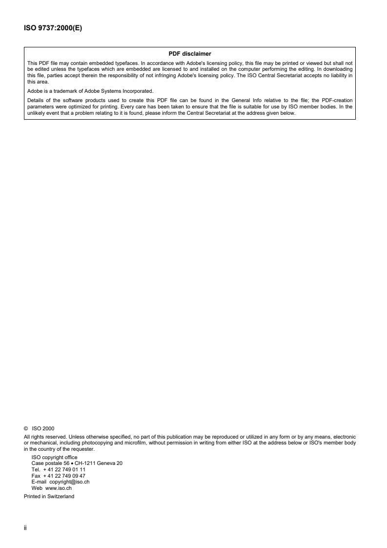 ISO 9737:2000 ISO 9737:2000 - Aerospace — Eye-ends, in corrosion-resistant steel, swaged on aircraft control wire rope — Dimensions and loads
Released:12/21/2000 - Page 2 preview