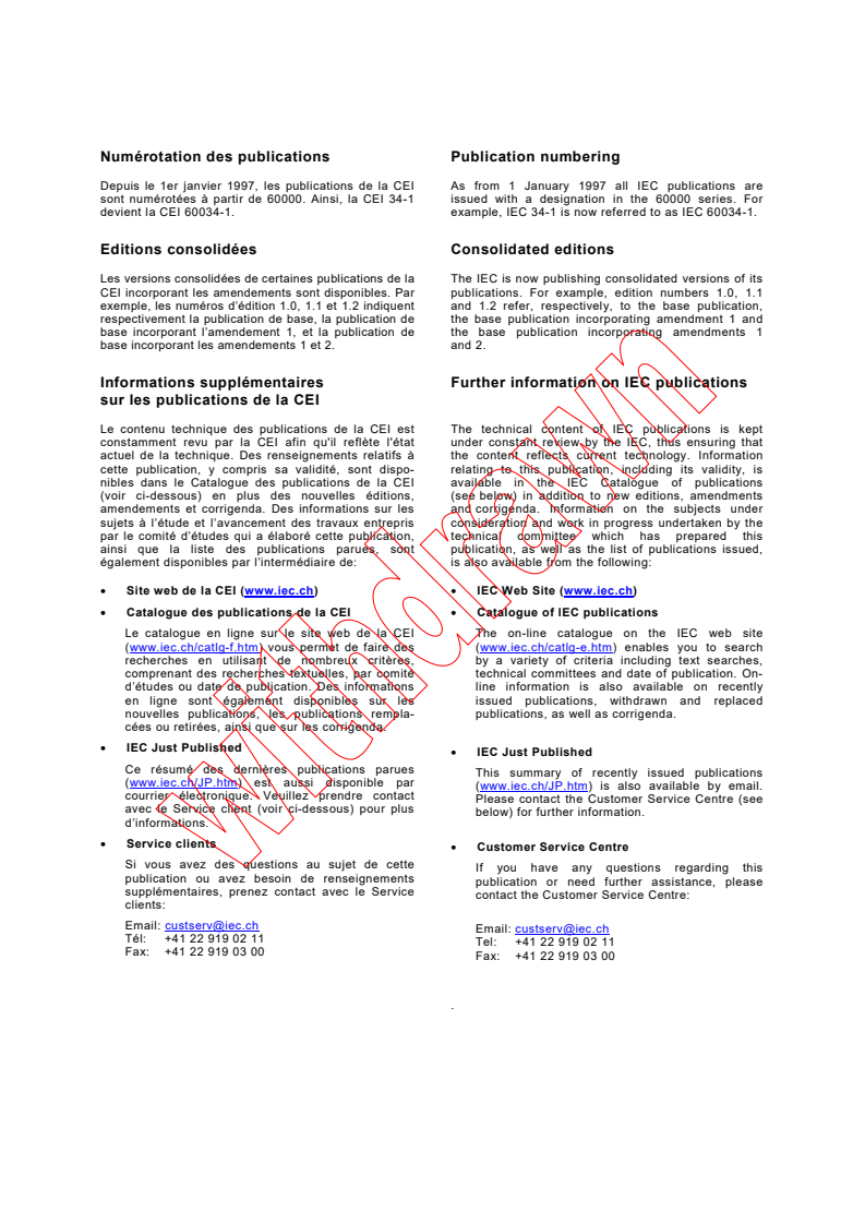 IEC 60216-1:2001 IEC 60216-1:2001 - Electrical insulating materials - Properties of thermal endurance - Part 1: Ageing procedures and evaluation of test results
Released:7/31/2001
Isbn:2831859263 - Page 2 preview