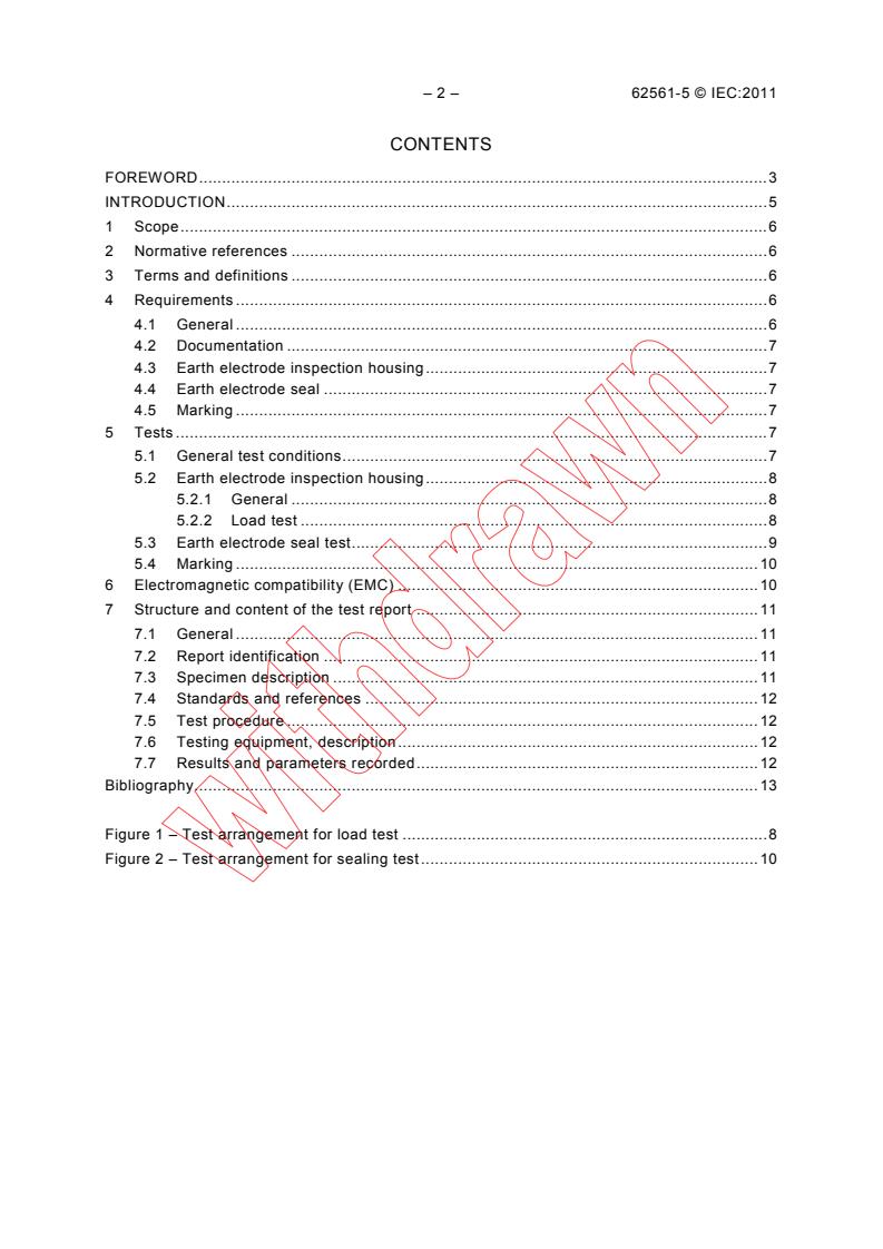 IEC 62561-5:2011 IEC 62561-5:2011 - Lightning protection system components (LPSC) - Part 5: Requirements for earth electrode inspection housings and earth electrode seals
Released:6/23/2011 - Page 4 preview