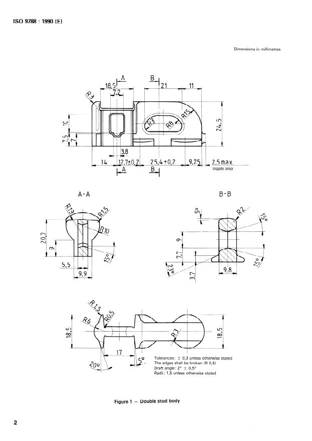 ISO 9788:1990 ISO 9788:1990 - Air cargo equipment -- Cast components of double stud fitting assembly with a load capacity of 22 250 N (5 000 lbf), for aircraft cargo restraint - Page 4 preview