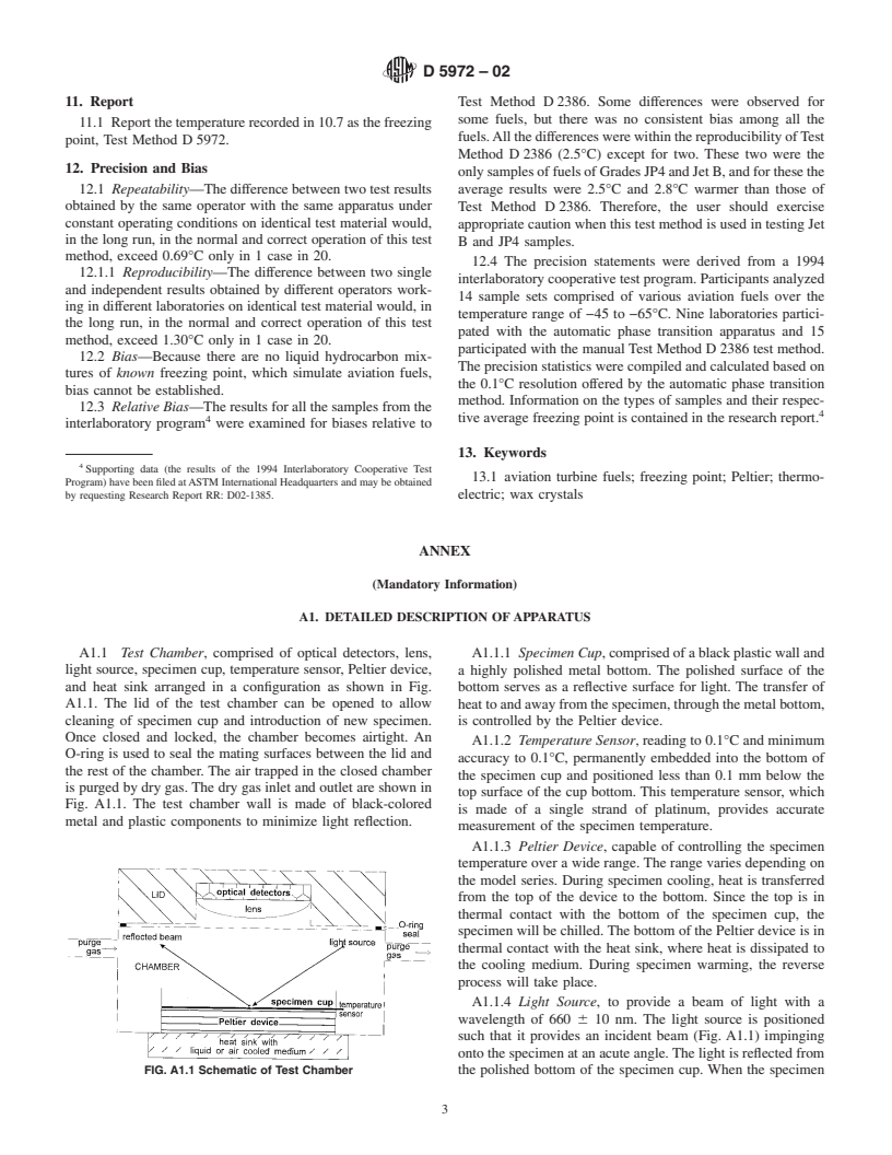 ASTM D5972-02 - Standard Test Method for Freezing Point of Aviation Fuels (Automatic Phase Transition Method)