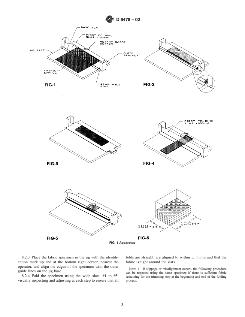 ASTM D6478-02 - Standard Test Method for Determining Specific Packability of Fabrics Used in Inflatable Restraints