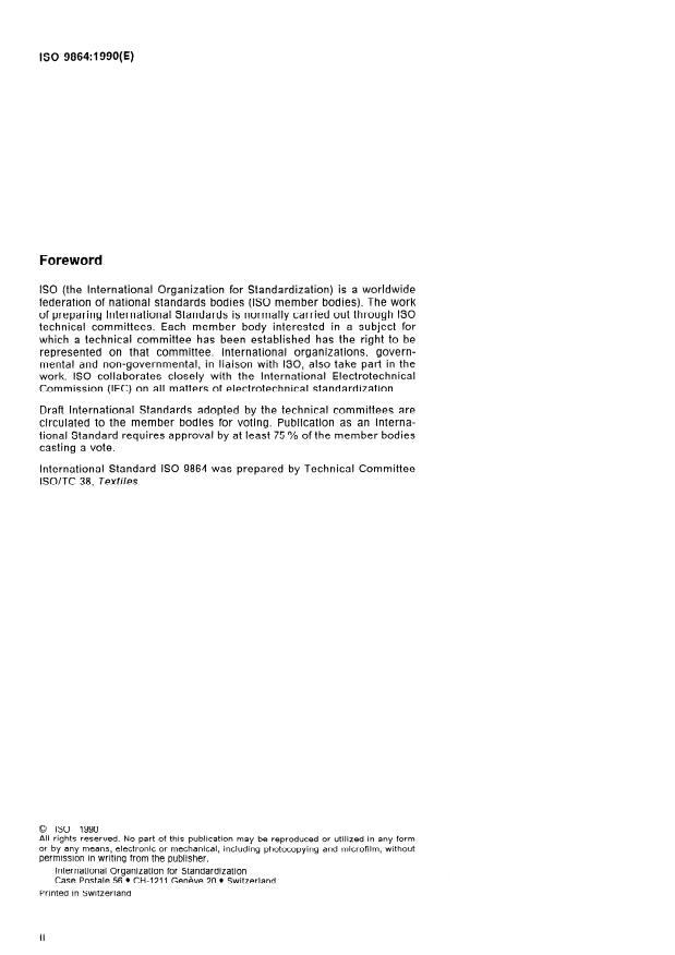 ISO 9864:1990 ISO 9864:1990 - Geotextiles -- Determination of mass per unit area - Page 2 preview