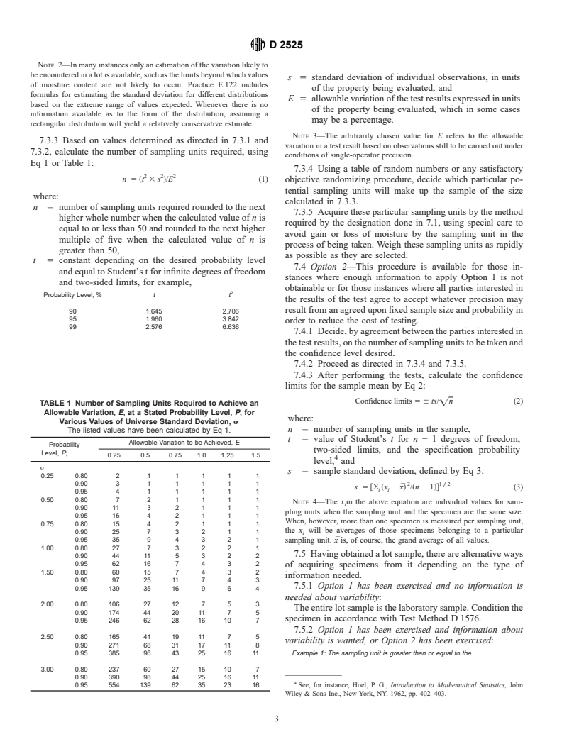 ASTM D2525-90(1995) - Standard Practice for Sampling Wool for Moisture