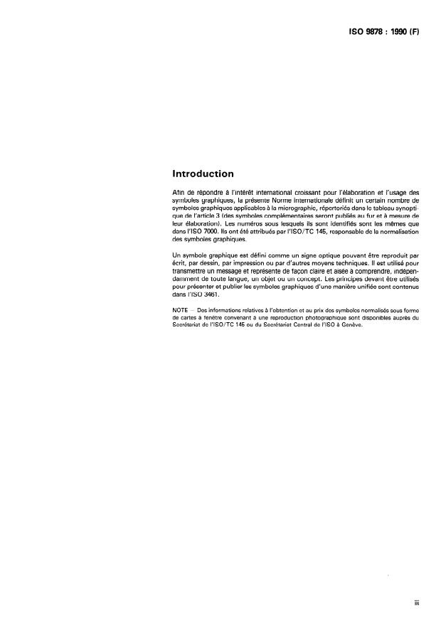 ISO 9878:1990 - Micrographie -- Symboles graphiques applicables a la micrographie