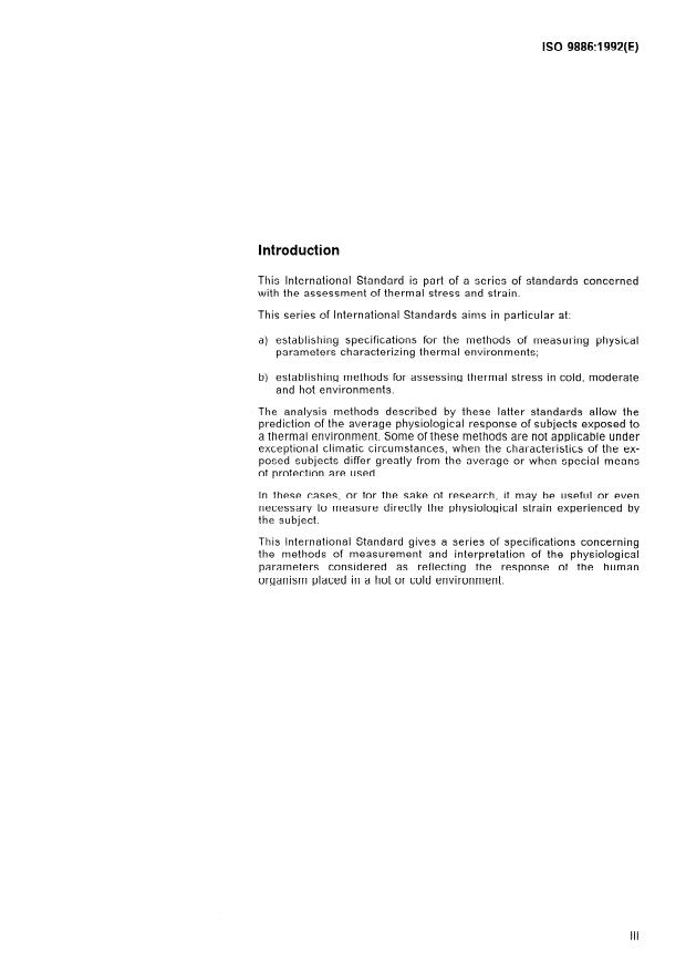 ISO 9886:1992 - Evaluation of thermal strain by physiological measurements