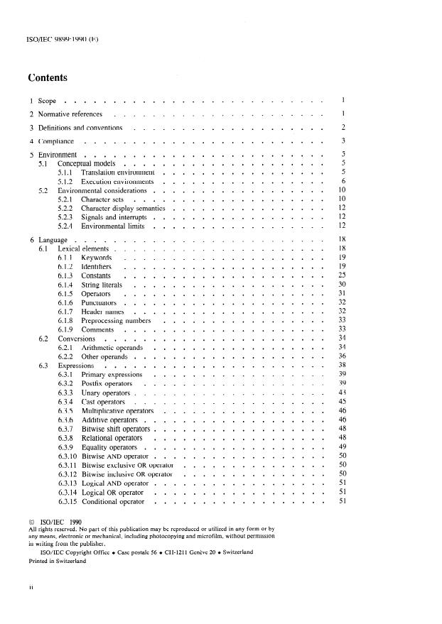 ISO/IEC 9899:1990 ISO/IEC 9899:1990 - Programming languages -- C - Page 2 preview