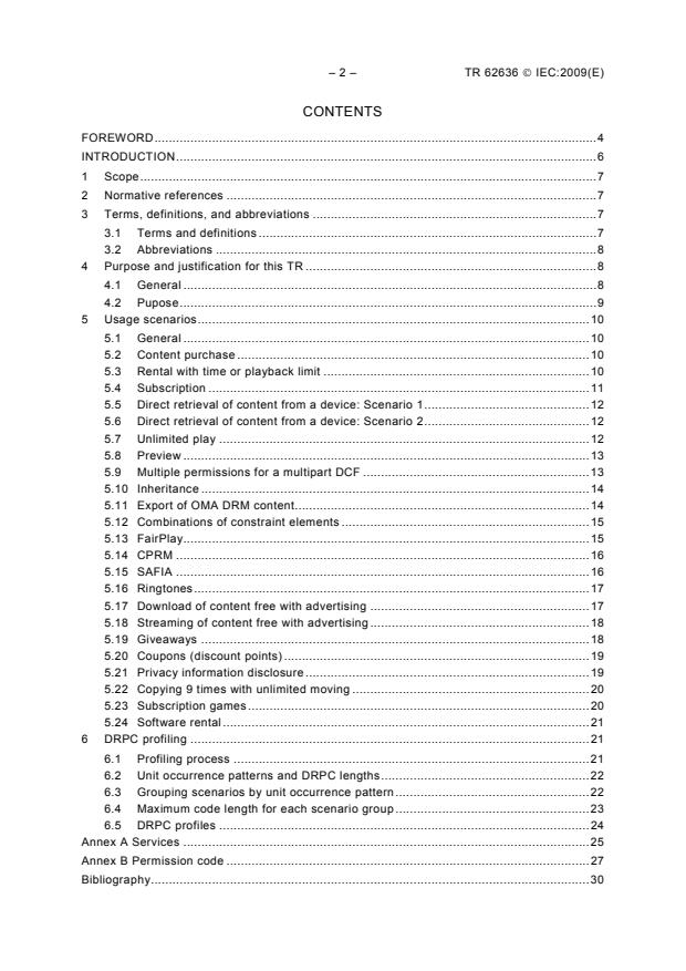 IEC TR 62636:2009 IEC TR 62636:2009 - Multimedia home server systems - Implementation of digital rights permission code - Page 4 preview