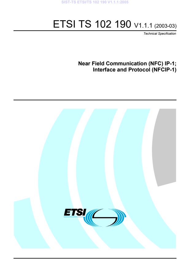 TS ETSI/TS 102 190 V1.1.1:2005