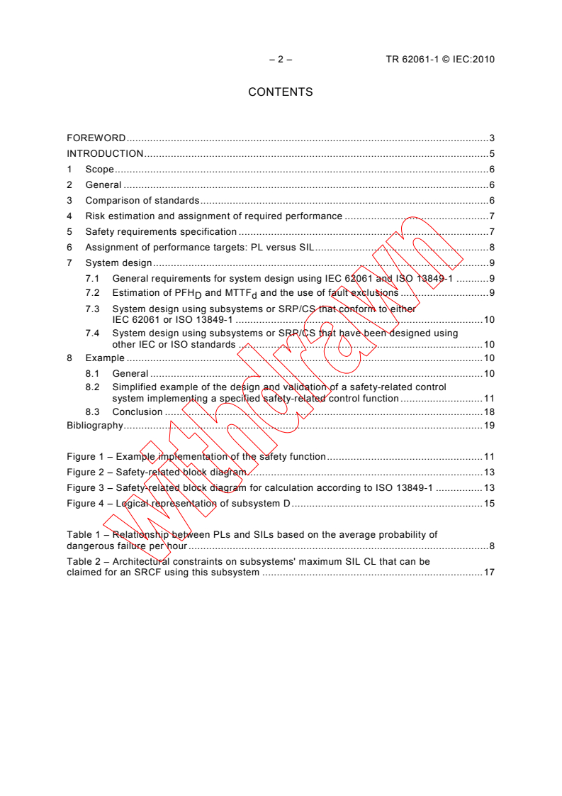 IEC TR 62061-1:2010 IEC TR 62061-1:2010 - Guidance on the application of ISO 13849-1 and IEC 62061 in the design of safety-related control systems for machinery
Released:7/12/2010
Isbn:9782889120420 - Page 4 preview
