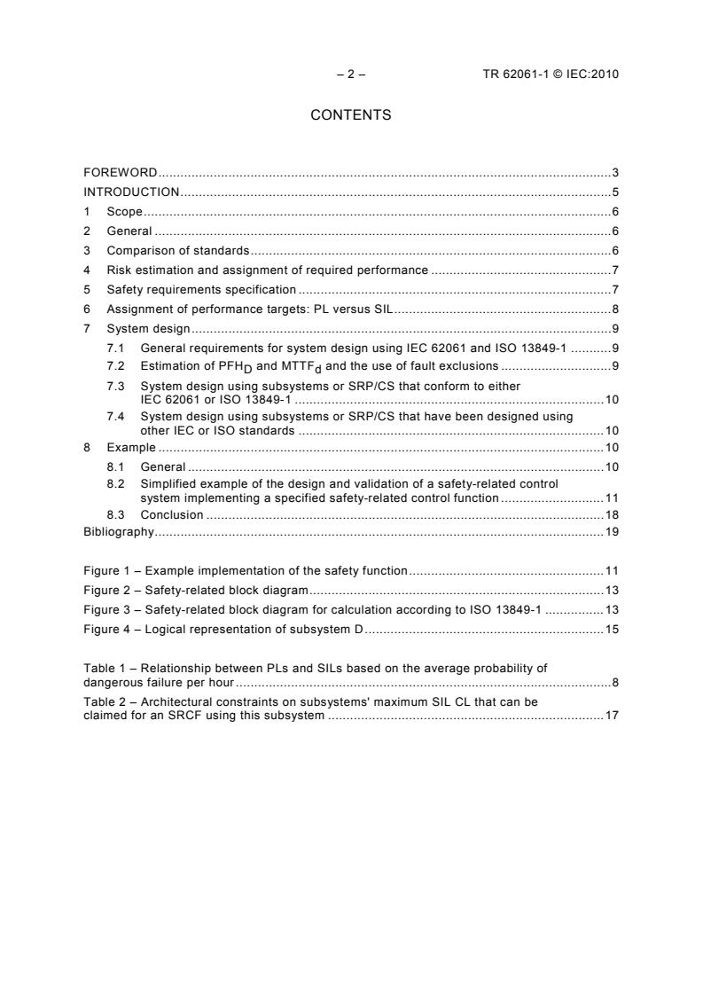 IEC TR 62061-1:2010 IEC TR 62061-1:2010 - Guidance on the application of ISO 13849-1 and IEC 62061 in the design of safety-related control systems for machinery - Page 4 preview