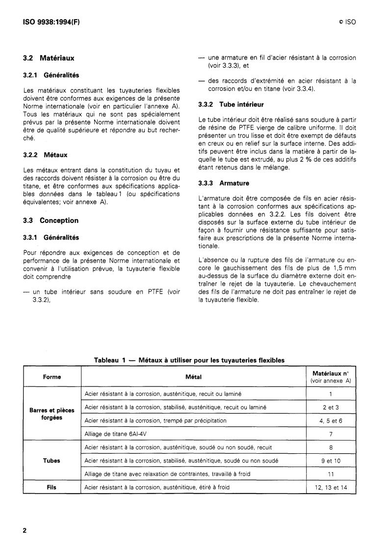 ISO 9938:1994 ISO 9938:1994 - Aerospace — Polytetrafluoroethylene (PTFE) hose assemblies, classification 204 degrees C/28 000 kPa — Procurement specification
Released:12/15/1994 - Page 4 preview