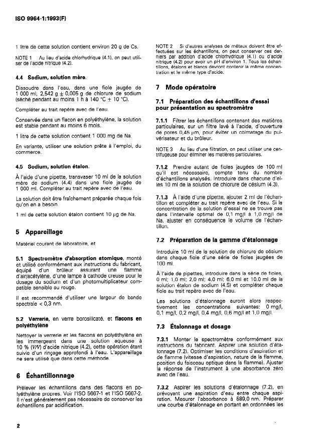 ISO 9964-1:1993 ISO 9964-1:1993 - Qualité de l'eau — Dosage du sodium et du potassium — Partie 1: Dosage du sodium par spectrométrie d'absorption atomique
Released:4/29/1993 - Page 4 preview