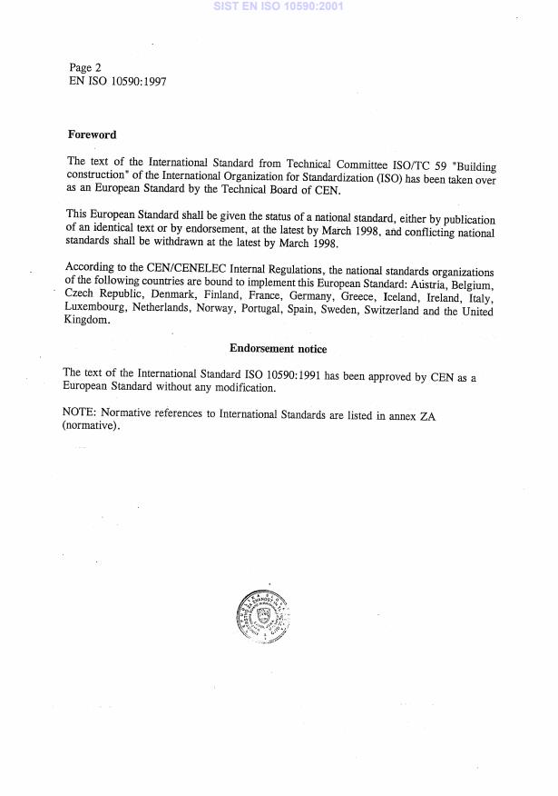 EN ISO 10590:1997 EN ISO 10590:2001 - Page 4 preview