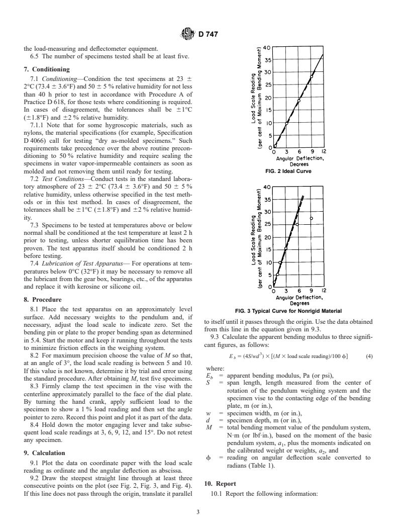 ASTM D747-99 - Standard Test Method for Apparent Bending Modulus of Plastics by Means of a Cantilever Beam