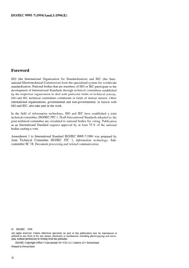 ISO/IEC 9995-7:1994/Amd 1:1996 ISO/IEC 9995-7:1994/Amd 1:1996 - Page 2 preview