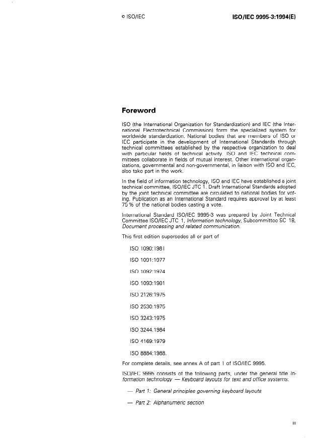 ISO/IEC 9995-3:1994 - Information technology -- Keyboard layouts for text and office systems