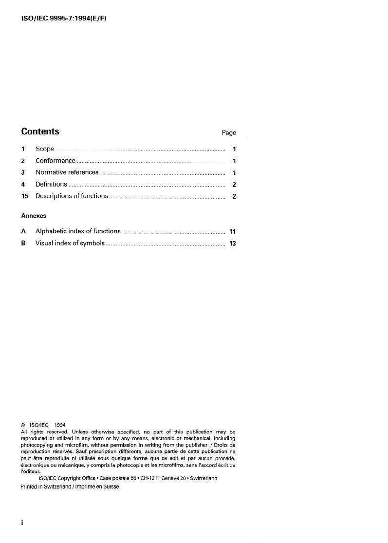 ISO/IEC 9995-7:1994 ISO/IEC 9995-7:1994 - Page 2 preview