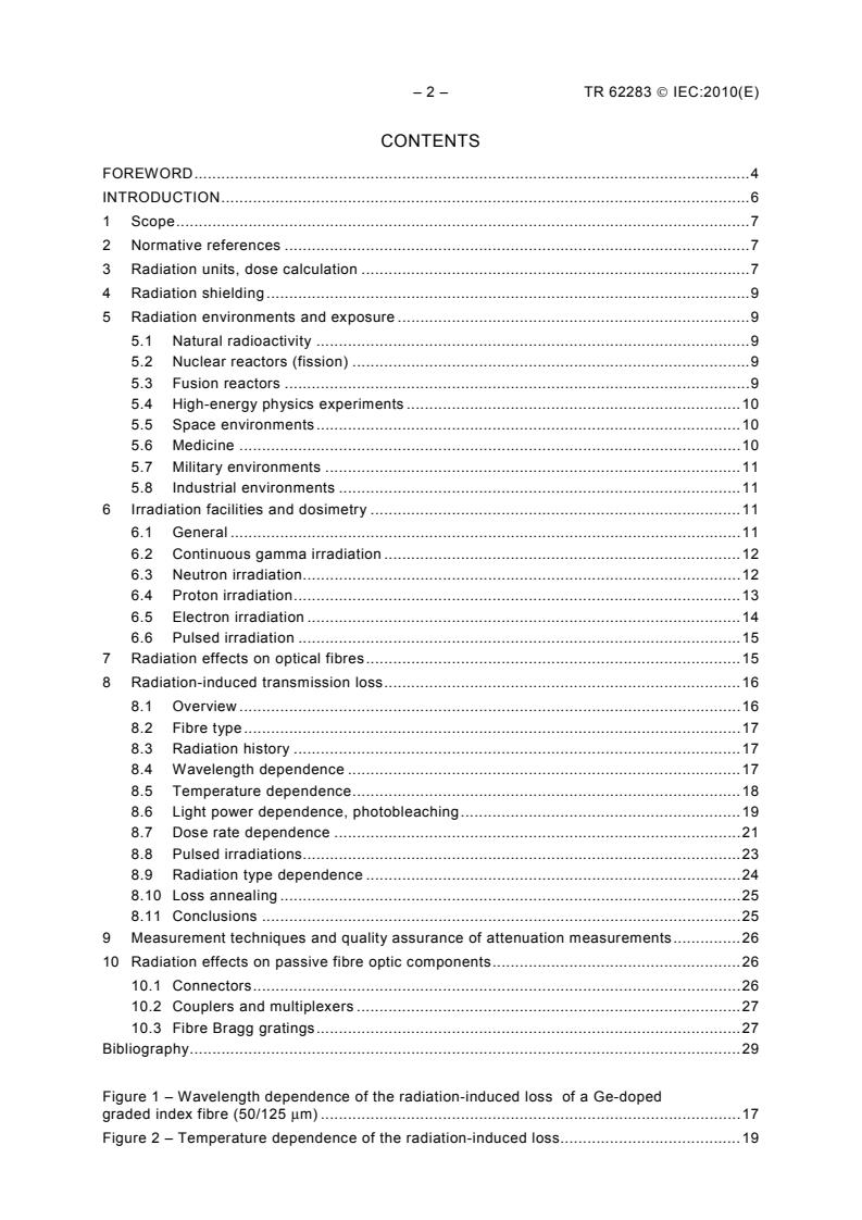 IEC TR 62283:2010 IEC TR 62283:2010 - Optical fibres - Guidance for nuclear radiation tests - Page 4 preview