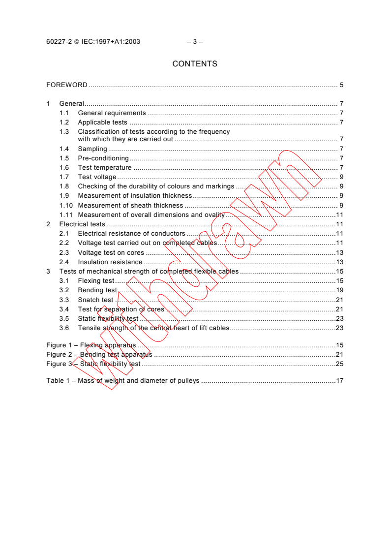 IEC 60227-2:1997 IEC 60227-2:1997+AMD1:2003 CSV - Polyvinyl chloride insulated cables of rated voltages up to and including 450/750 V - Part 2: Test methods
Released:4/28/2003 - Page 4 preview