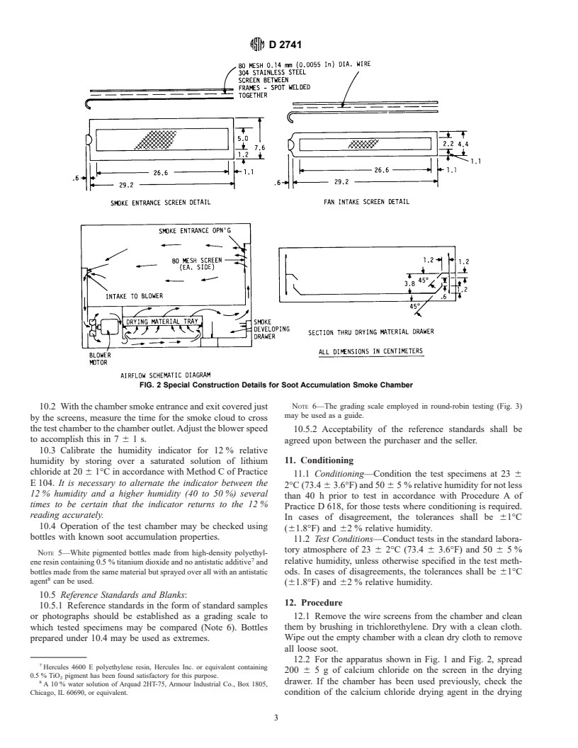 ASTM D2741-95 - Standard Test Method for Susceptibility of Polyethylene Bottles to Soot Accumulation