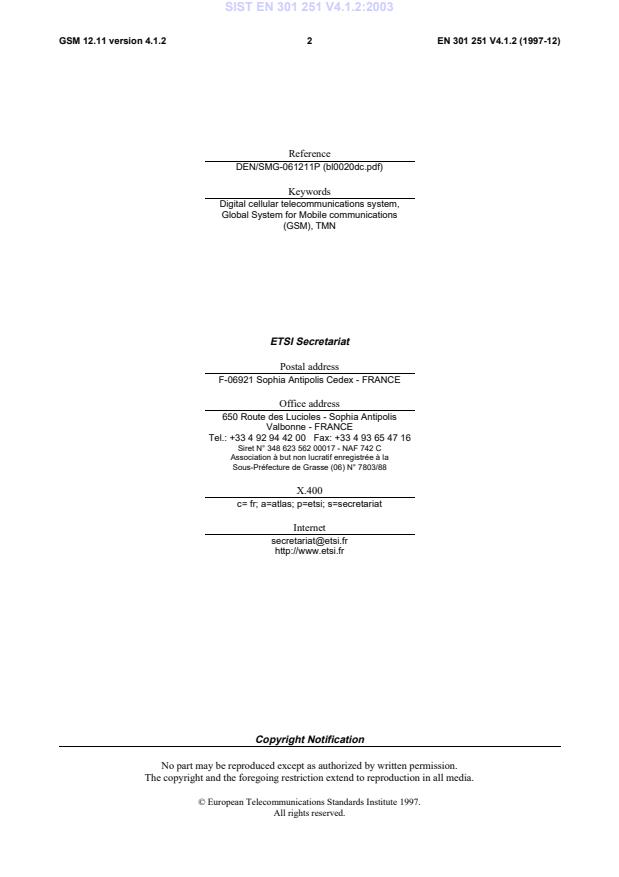 SIST EN 301 251 V4.1.2:2003 SIST EN 301 251 V4.1.2:2003 - Page 4 preview