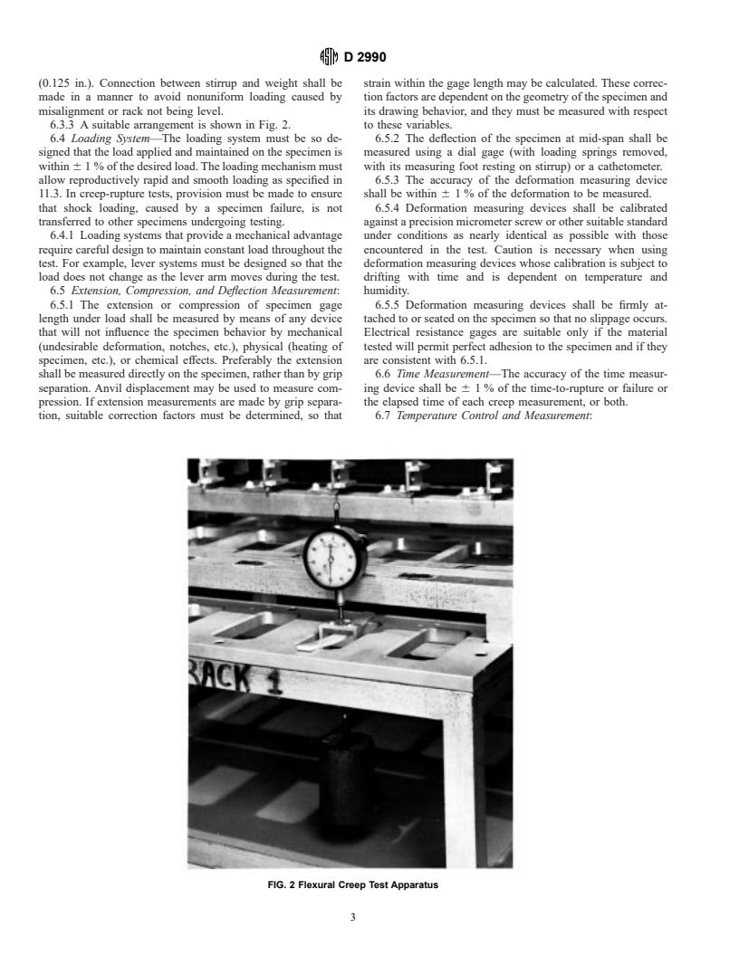 ASTM D2990-95 - Standard Test Methods for Tensile, Compressive, and Flexural Creep and Creep-Rupture of Plastics