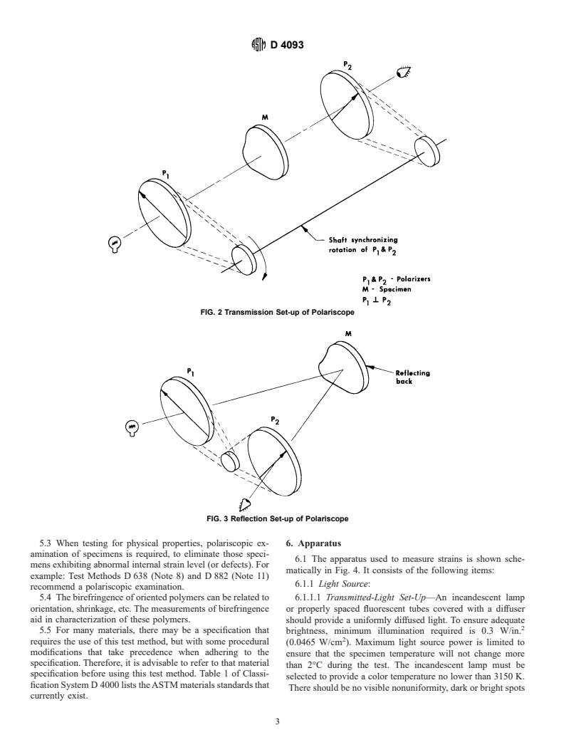 ASTM D4093-95 - Standard Test Method for Photoelastic Measurements of Birefringence and Residual Strains in Transparent or Translucent Plastic Materials