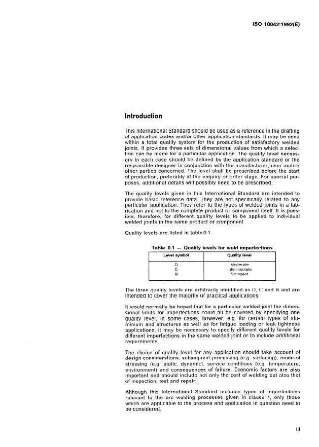 ISO 10042:1992 - Arc-welded joints in aluminium and its weldable alloys -- Guidance on quality levels for imperfections