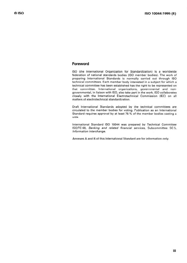 ISO 10044:1995 - Banking and related financial services -- Information interchange -- Documentary credit form