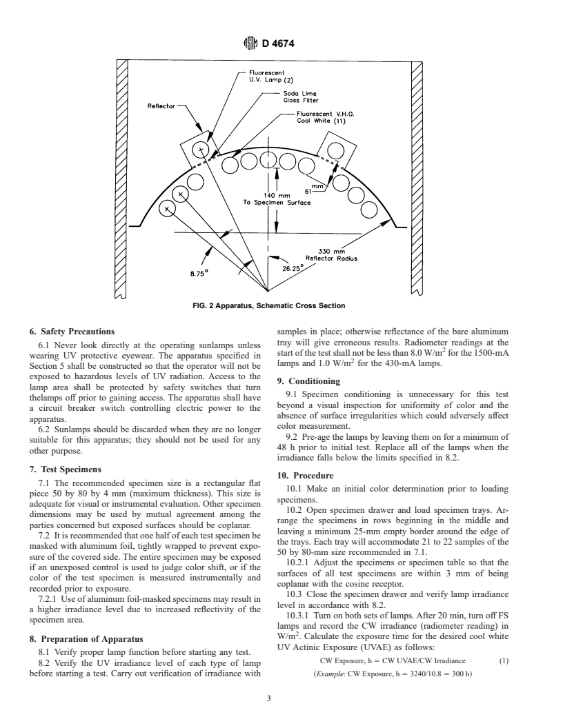 ASTM D4674-89(1997) - Standard Test Method for Accelerated Testing for Color Stability of Plastics Exposed to Indoor Fluorescent Lighting and Window-Filtered Daylight