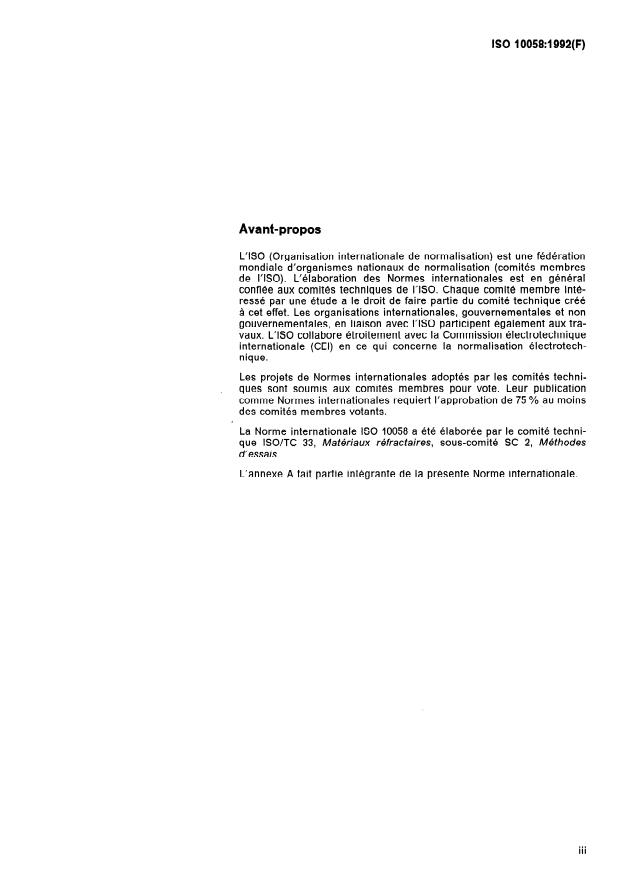 ISO 10058:1992 - Produits de magnésie et de dolomie -- Analyse chimique