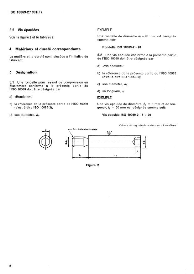 ISO 10069-2:1991 ISO 10069-2:1991 - Outillage de presse -- Ressorts de compression en élastomere - Page 4 preview