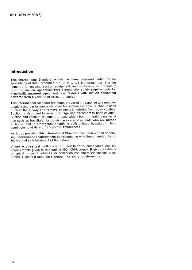 ISO 10079-2:1992 ISO 10079-2:1992 - Medical suction equipment - Page 4 preview