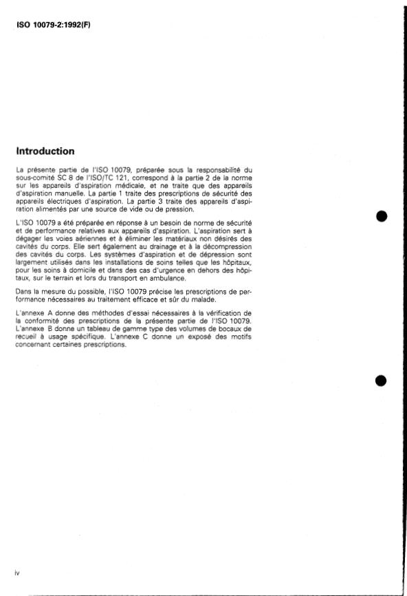 ISO 10079-2:1992 ISO 10079-2:1992 - Appareils d'aspiration médicale - Page 4 preview