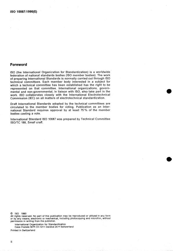 ISO 10087:1990 ISO 10087:1990 - Small craft -- Hull identification -- Coding system - Page 2 preview