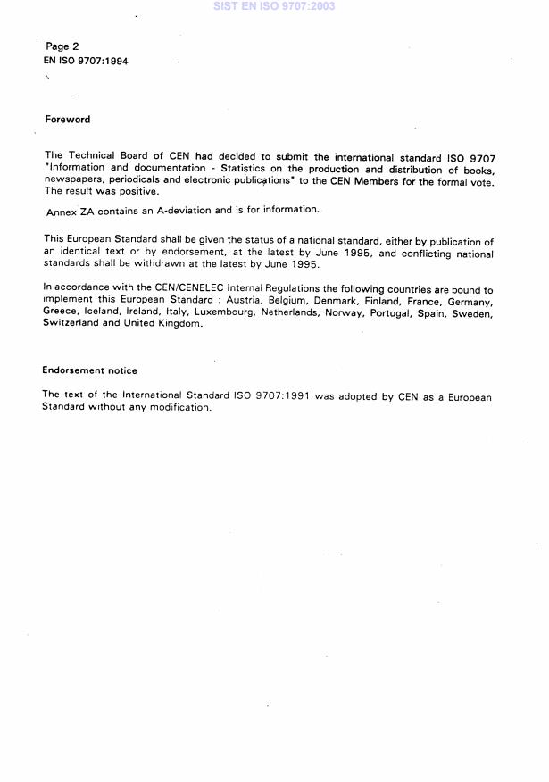 EN ISO 9707:1994 EN ISO 9707:2003 - Page 4 preview