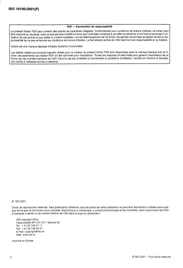 ISO 10100:1990 ISO 10100:1990 - Transmissions hydrauliques -- Vérins -- Essais de réception - Page 2 preview