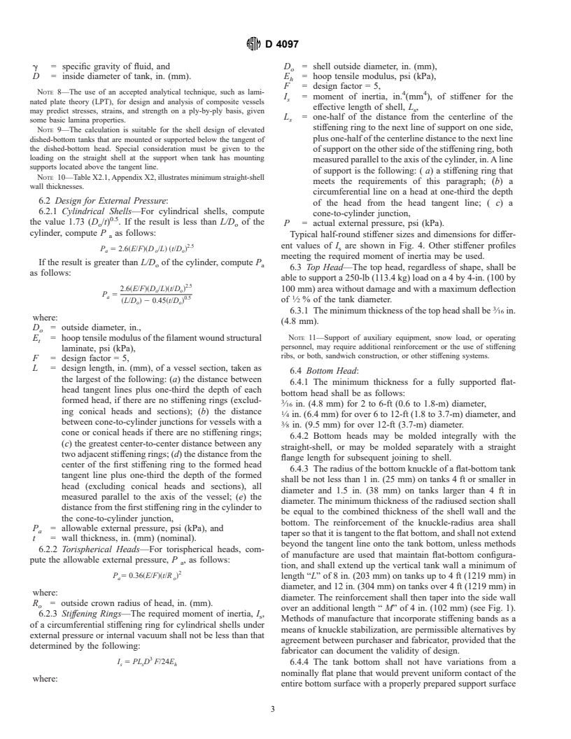 ASTM D4097-95ae3 - Standard Specification for Contact-Molded Glass-Fiber-Reinforced Thermoset Resin Corrosion-Resistant Tanks