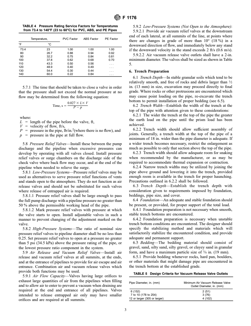 ASTM F1176-93 - Standard Practice for Design and Installation of Underground Thermoplastic Irrigation Systems With Maximum Working Pressure of 125 psi