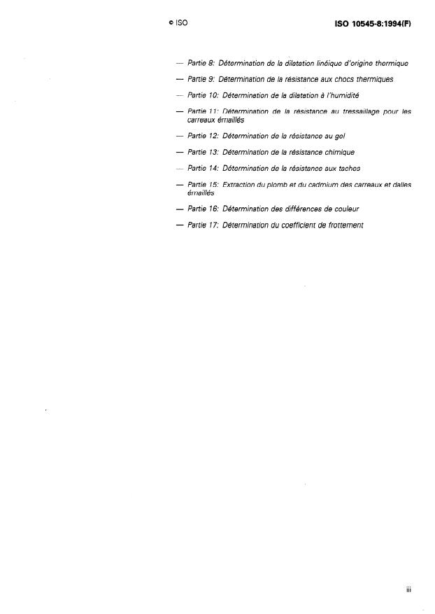 ISO 10545-8:1994 - Carreaux et dalles céramiques