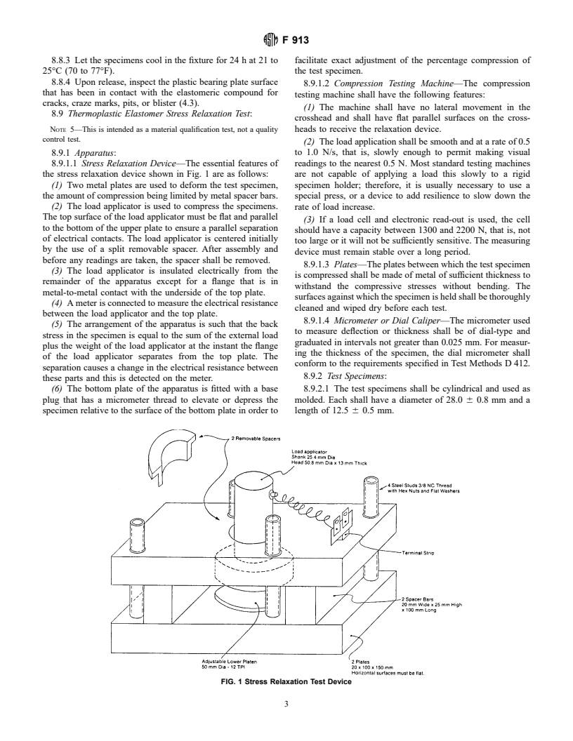 ASTM F913-95 - Standard Specification for Thermoplastic Elastomeric Seals (Gaskets) for Joining Plastic Pipe